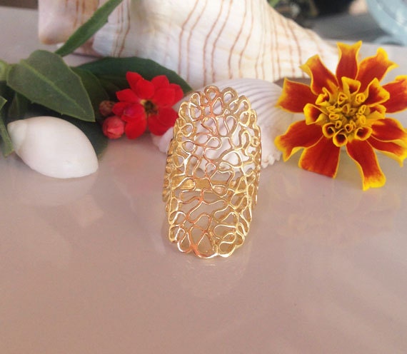 Large Filigree Bold Statement Ring - H.L.Jewelry
