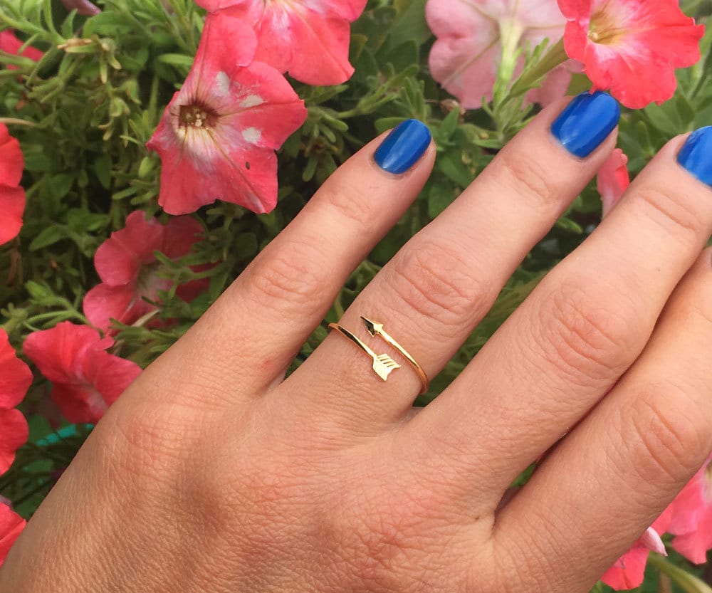 Arrow Simple Adjustable Ring for Effortless Style - H.L.Jewelry