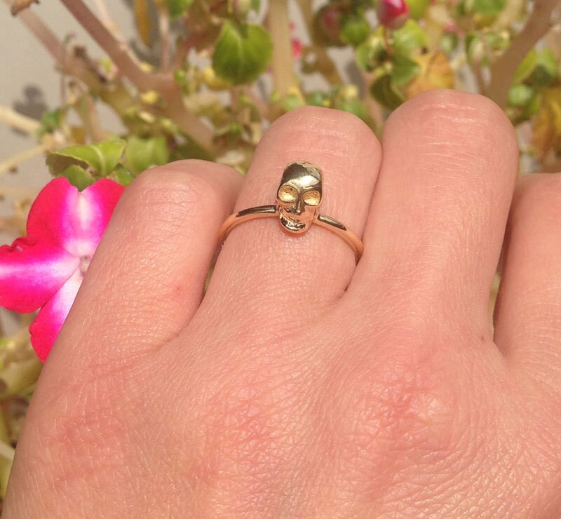 Mini Skull Simple Ring - H.L.Jewelry