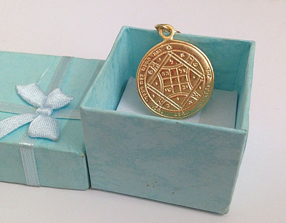 Seal of Solomon Engraved Pendant with Dual Sides Design - H.L.Jewelry