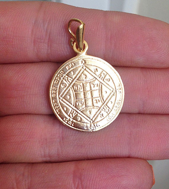 Seal of Solomon Engraved Pendant with Dual Sides Design - H.L.Jewelry