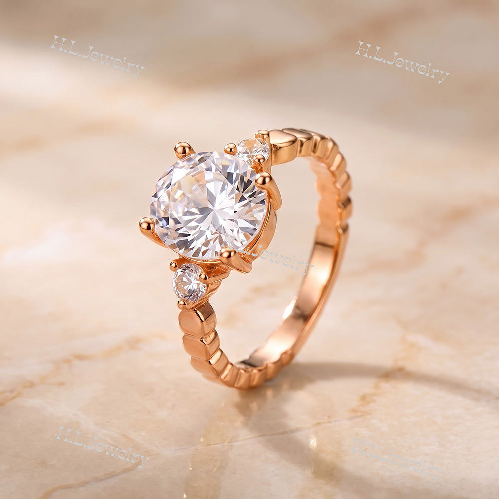April Birthstone Oval Clear Quartz Gemstone Ring - H.L.Jewelry