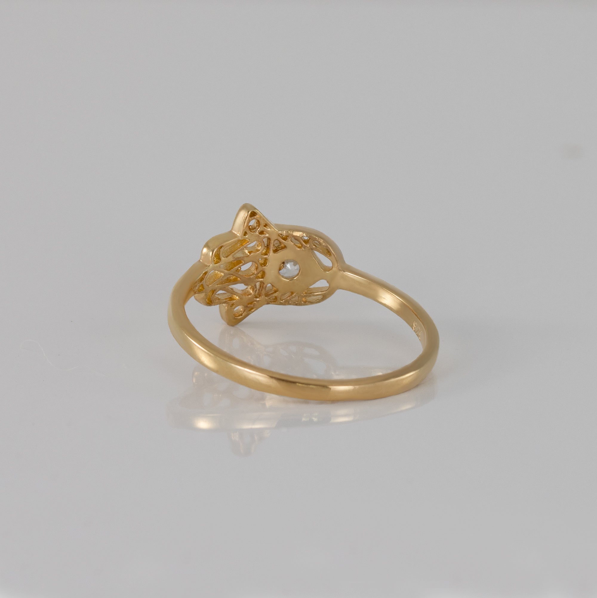 Hamsa Hand Ring with Clear Quartz - H.L.Jewelry