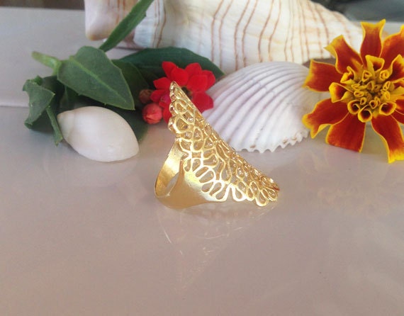 Large Filigree Bold Statement Ring - H.L.Jewelry