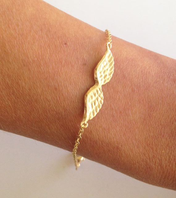 Angel Wings Bracelet - Simple Delicate Chain Angel Wings Bracelet - H.L.Jewelry