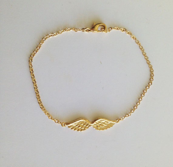 Angel Wings Bracelet - Simple Delicate Chain Angel Wings Bracelet - H.L.Jewelry