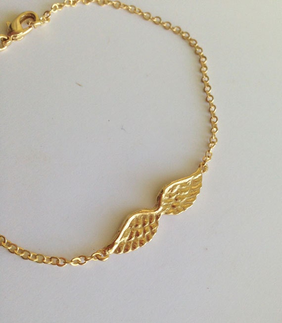 Angel Wings Bracelet - Simple Delicate Chain Angel Wings Bracelet - H.L.Jewelry