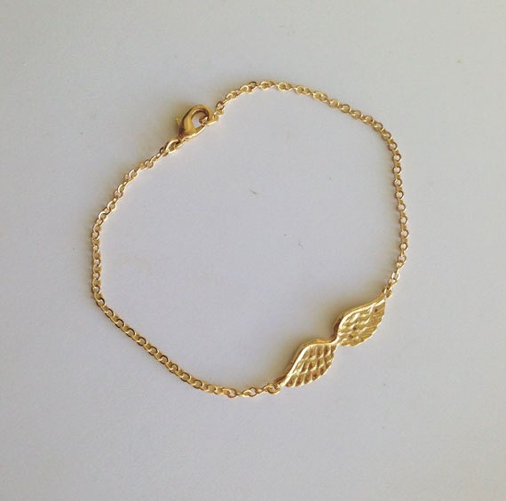 Angel Wings Bracelet - Simple Delicate Chain Angel Wings Bracelet - H.L.Jewelry