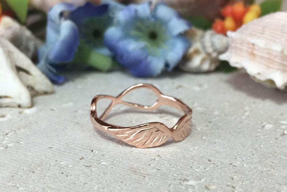 Angel Wings and Infinity Symbol Simple Ring - H.L.Jewelry