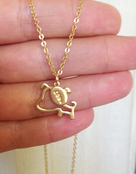 Animals Necklace - Dog Necklace - Letter Necklace - Delicate Chain Simple Cute Dog Necklace - H.L.Jewelry