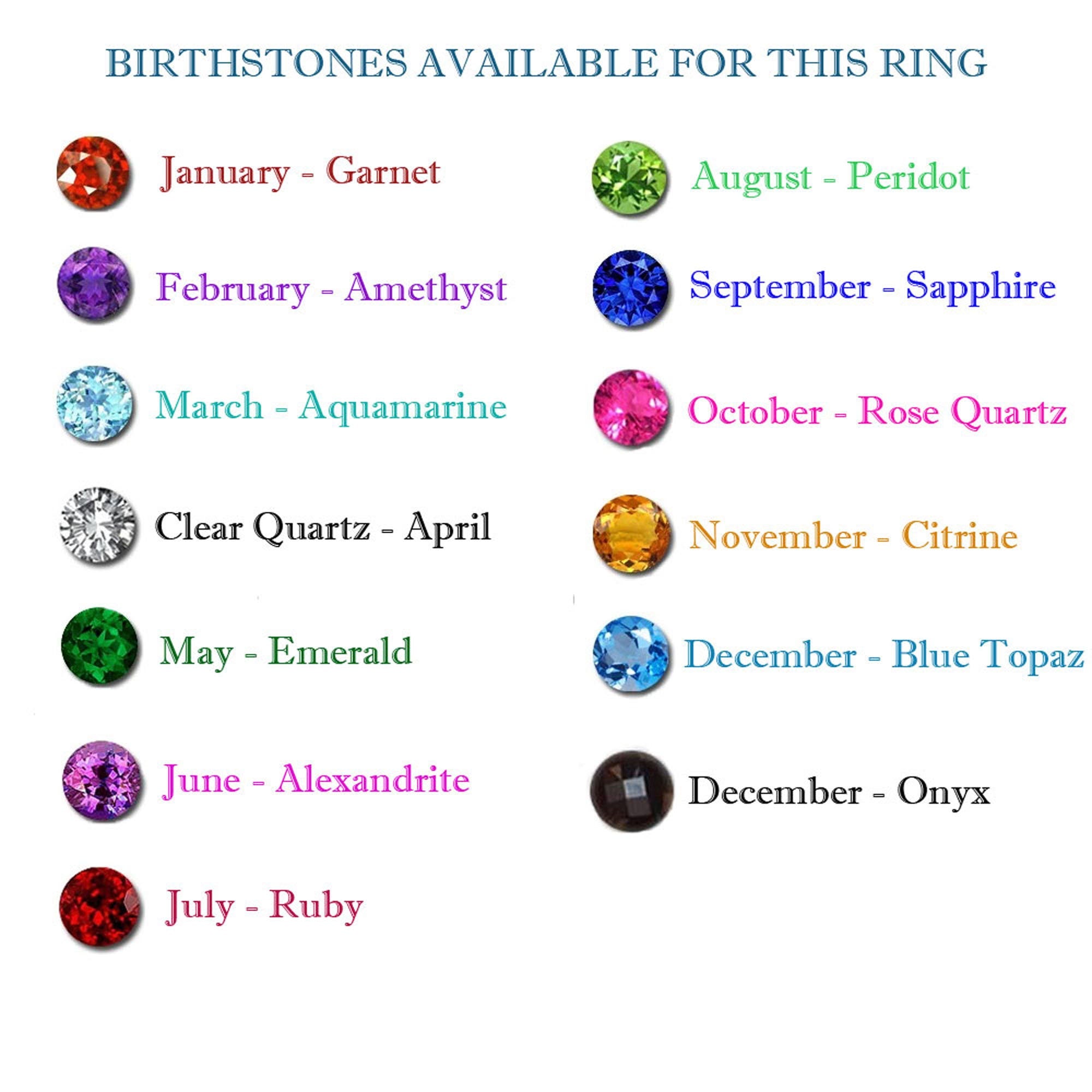 April Birthstone Clear Quartz Three Stone Simple Ring - H.L.Jewelry