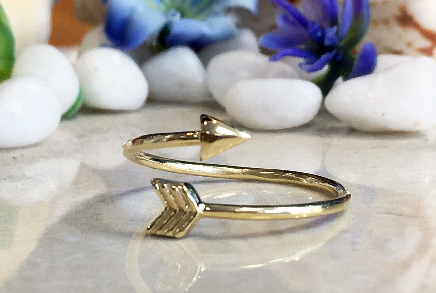 Arrow Simple Adjustable Ring for Effortless Style - H.L.Jewelry