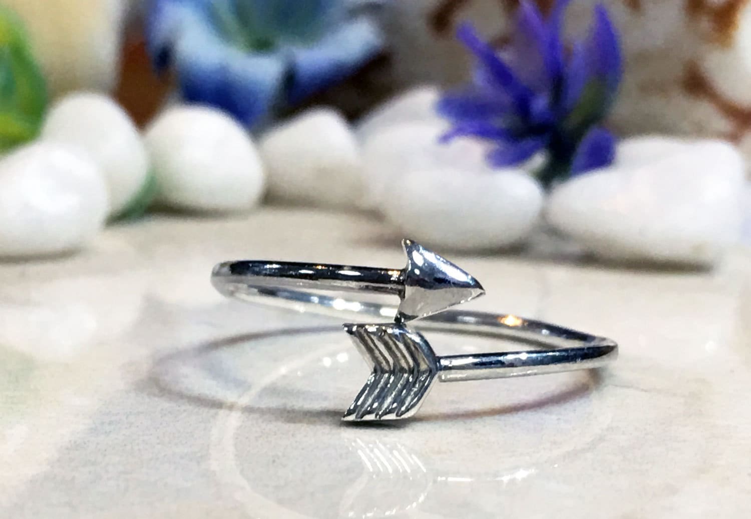 Arrow Simple Adjustable Ring for Effortless Style - H.L.Jewelry