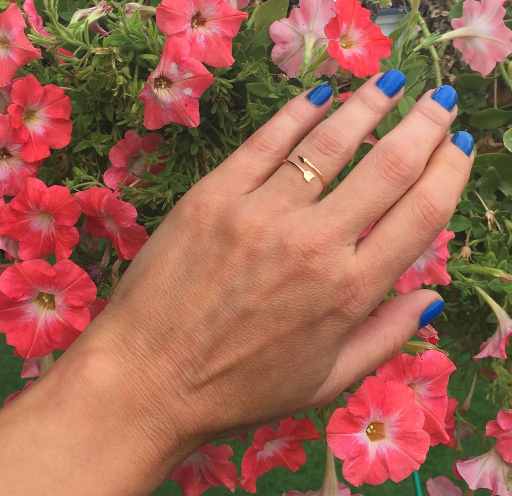 Arrow Simple Adjustable Ring for Effortless Style - H.L.Jewelry