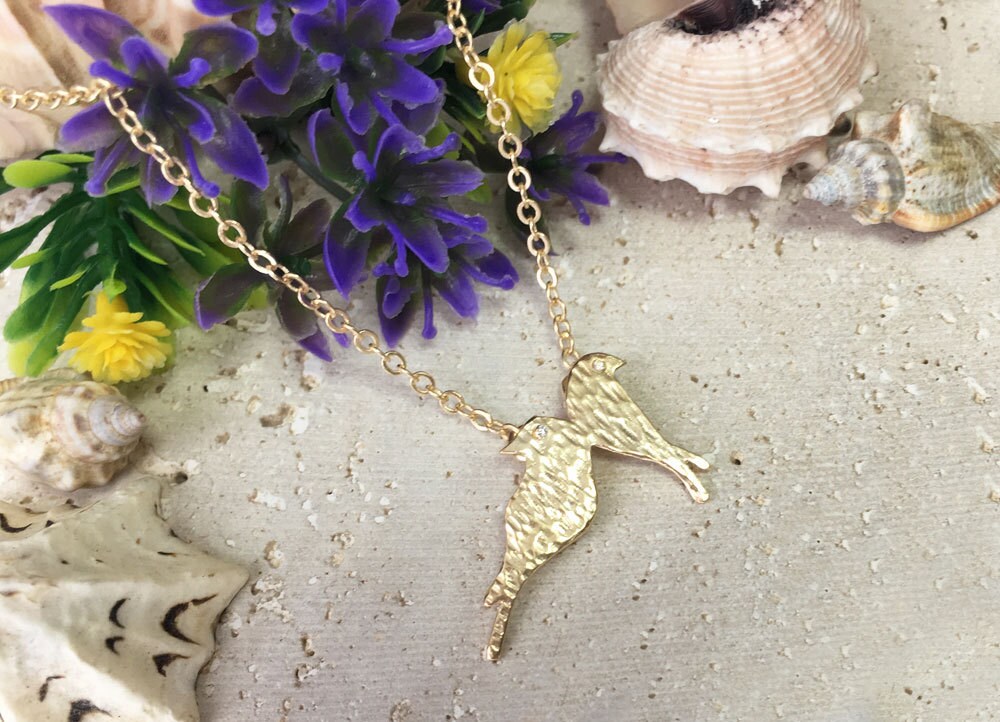 Bird Necklace - Simple Chain Bird Necklace for Effortless Elegance - H.L.Jewelry