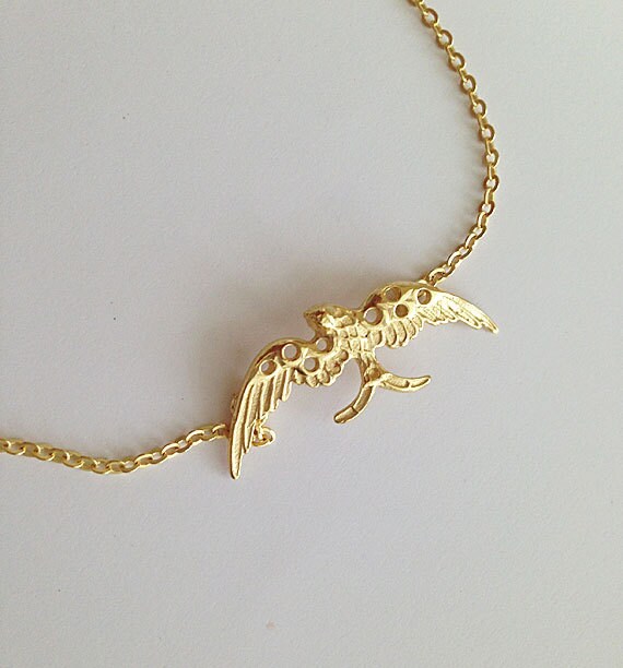 Eagle Bracelet - Bird Bracelet - Delicate Chain Simple Eagle Bracelet - H.L.Jewelry