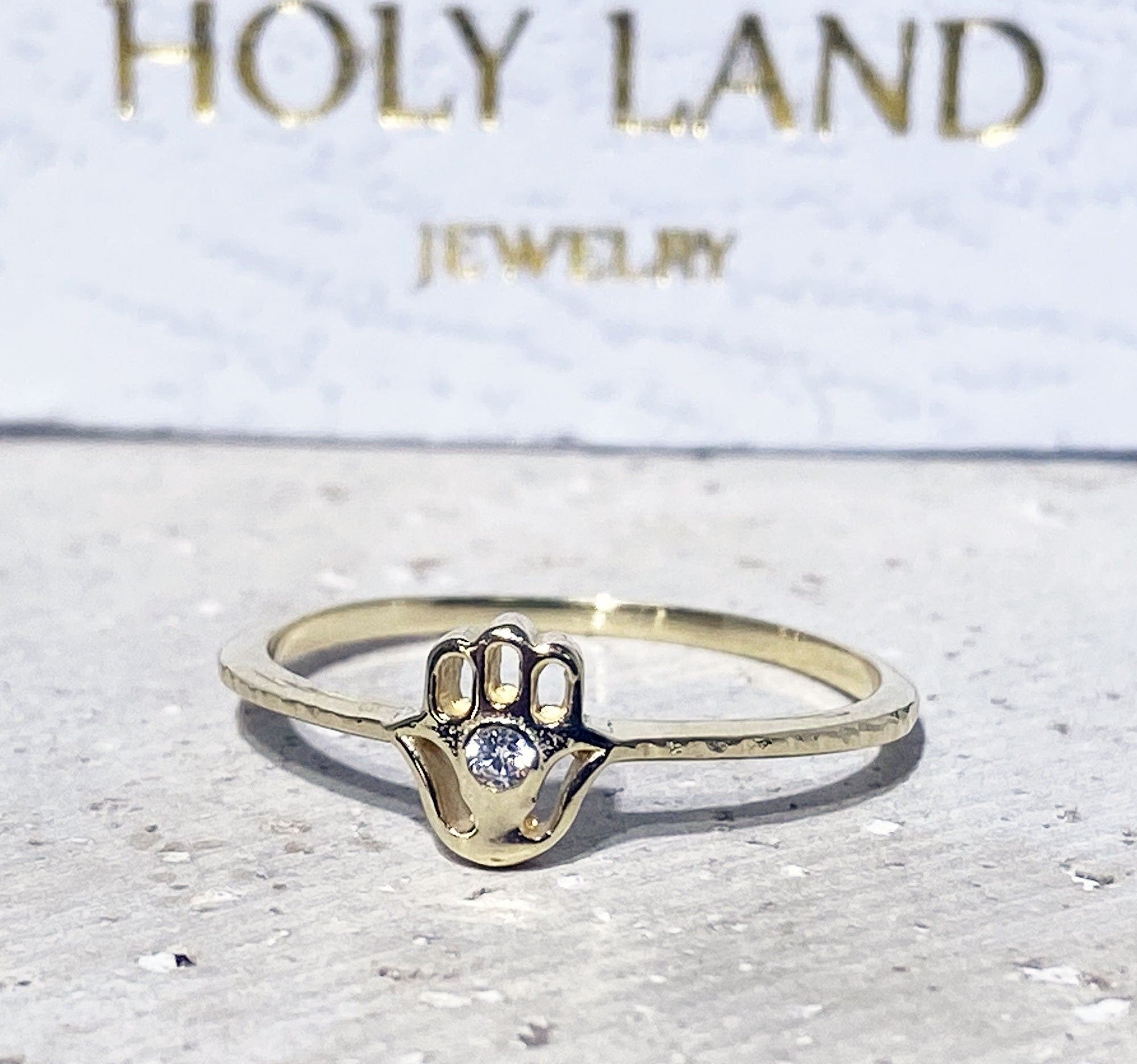 Hamsa Hand Simple Ring - Symbol of Protection - H.L.Jewelry