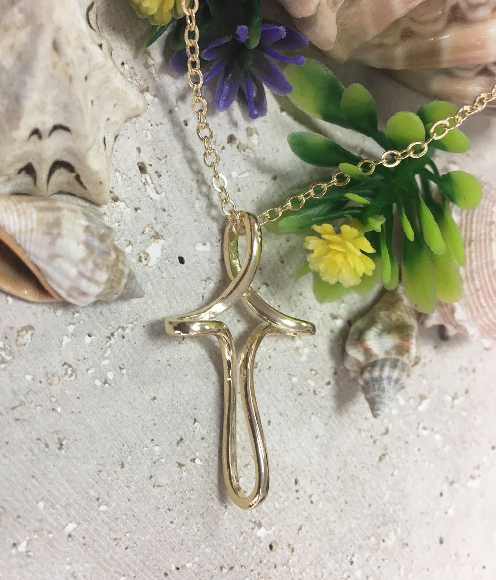 Large Cross Delicate Chain Simple Necklace - H.L.Jewelry
