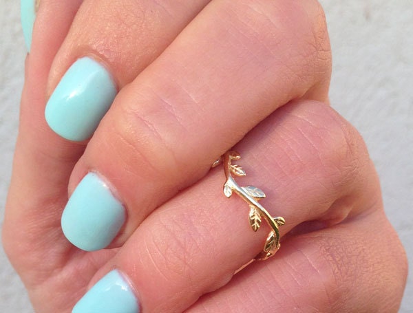 Leaf Minimalist Jewelry Simple Delicate Branch Ring - H.L.Jewelry