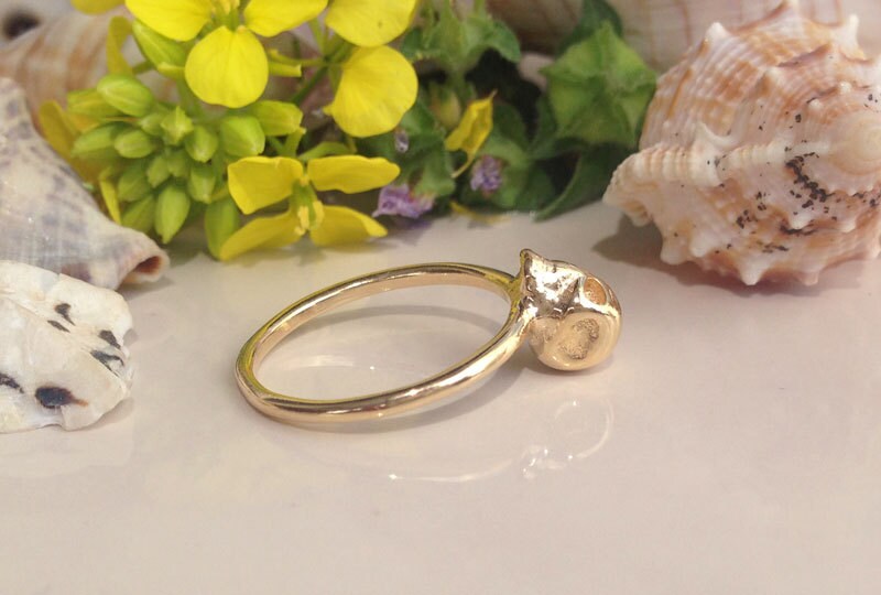 Mini Skull Simple Ring - H.L.Jewelry