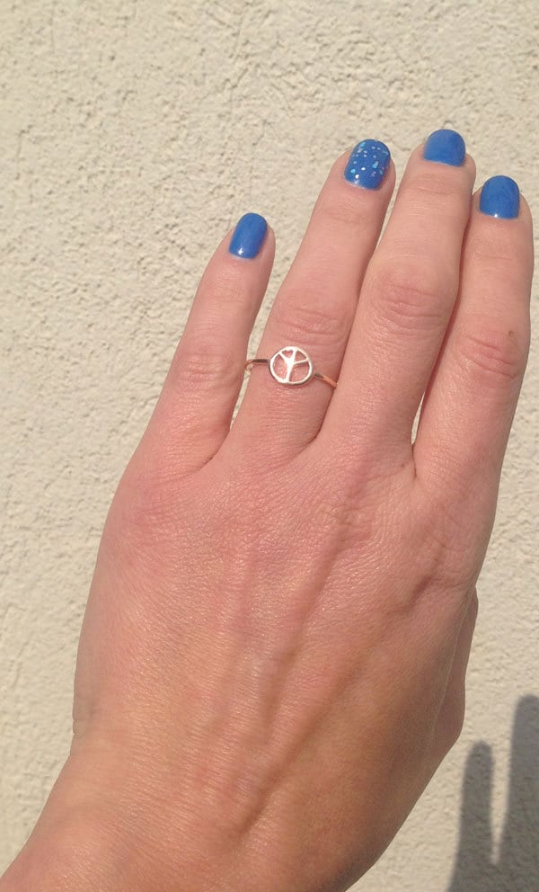 Peace Symbol Simple Ring - Peace Sign Jewelry - H.L.Jewelry