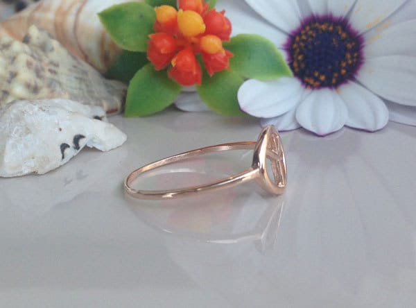 Peace Symbol Simple Ring - Peace Sign Jewelry - H.L.Jewelry