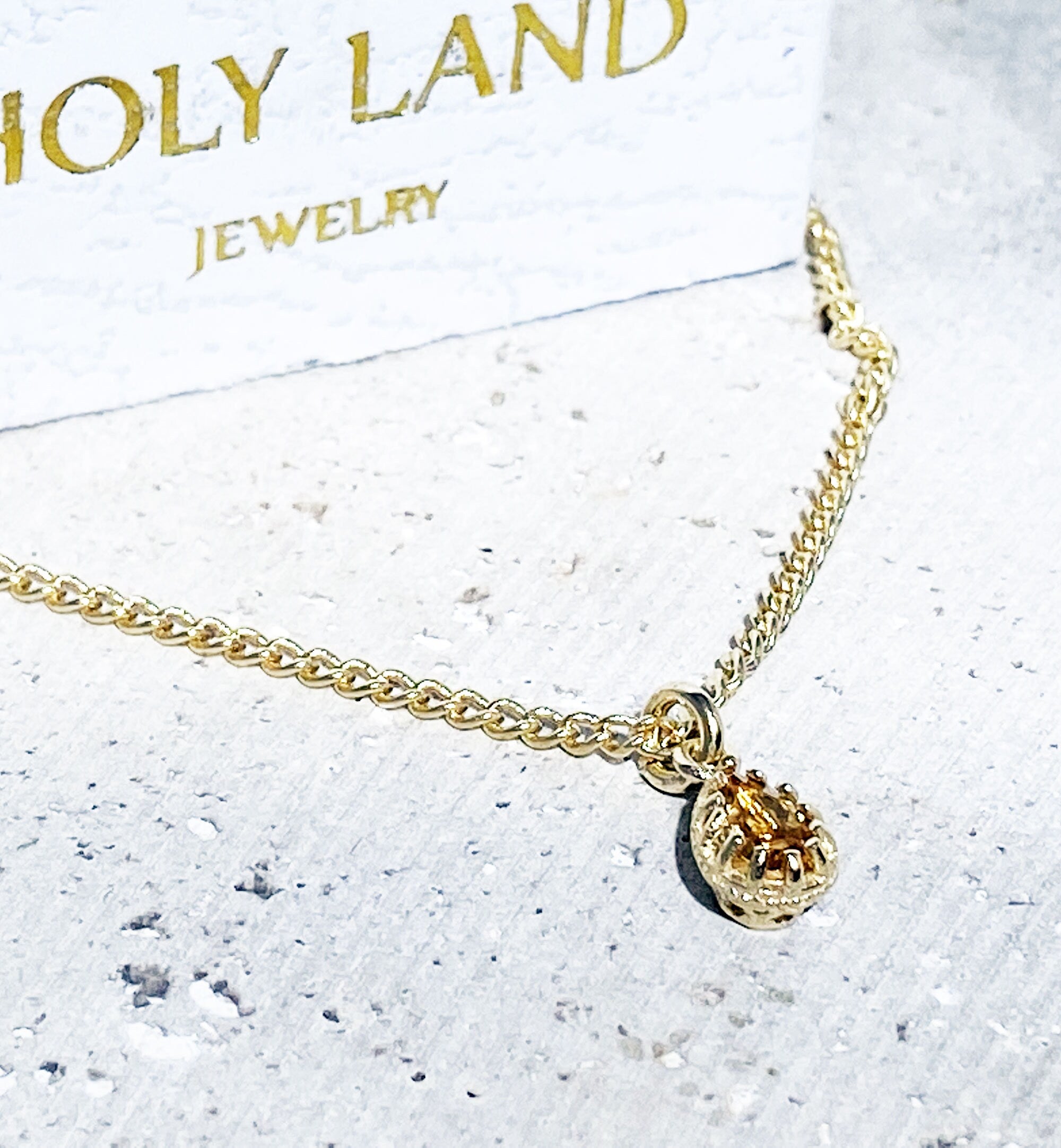 Pear-Shaped Citrine Simple Delicate Chain Necklace - H.L.Jewelry