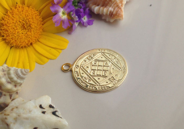 Seal of Solomon Engraved Pendant with Dual Sides Design - H.L.Jewelry