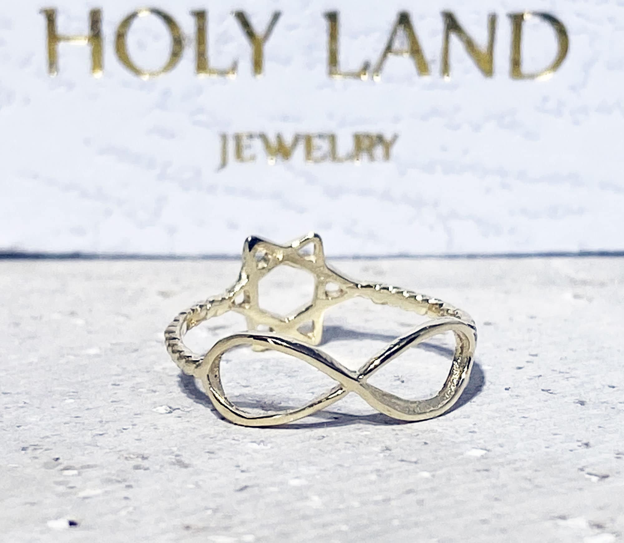 Star of David Ring & Infinity Symbol Simple Delicate Ring - H.L.Jewelry