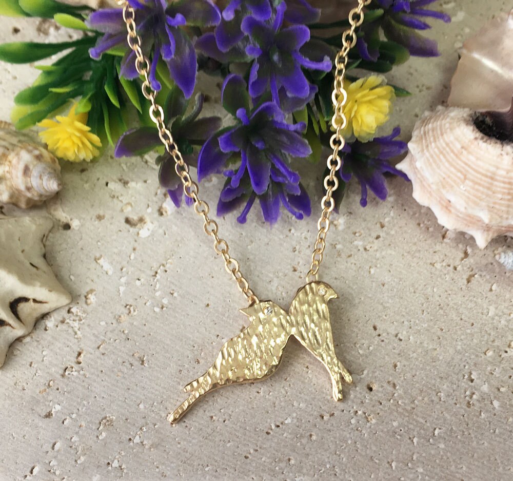 Bird Necklace - Simple Chain Bird Necklace for Effortless Elegance - H.L.Jewelry