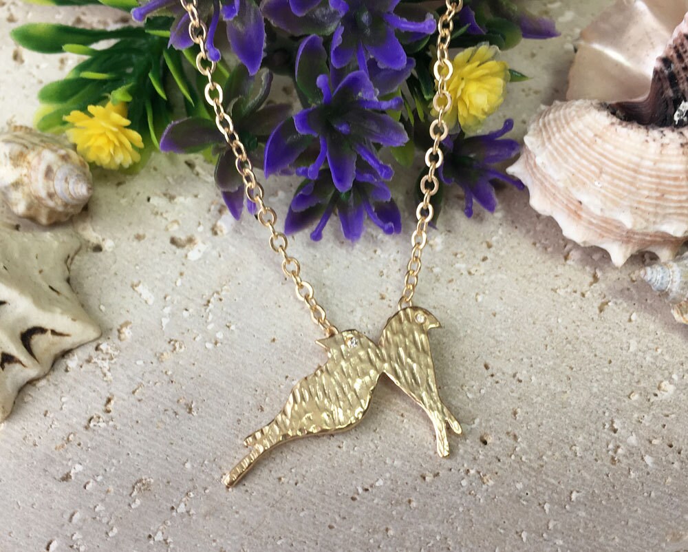 Bird Necklace - Simple Chain Bird Necklace for Effortless Elegance - H.L.Jewelry