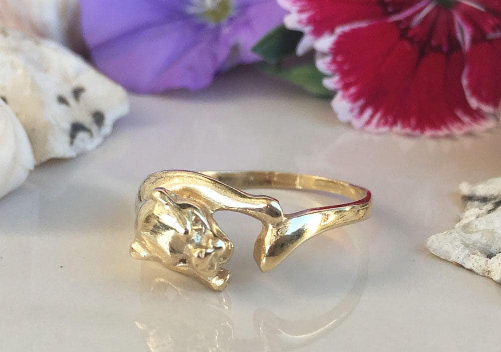 Panther Ring - Animal Jewelry - Panther Head Ring - Panther Statement Ring - H.L.Jewelry