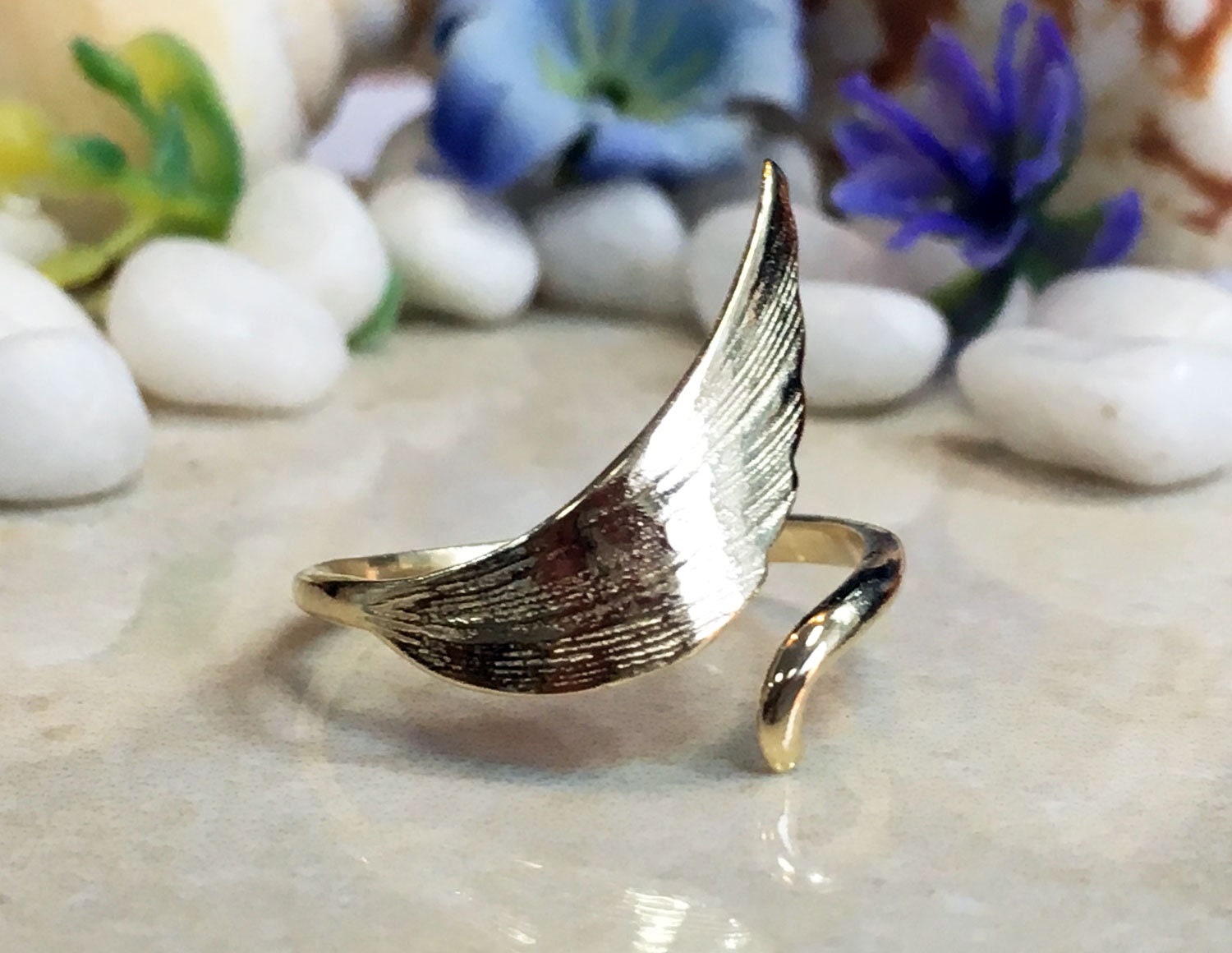 Angel Wings Ring - Adjustable Ring - Simple Ring - H.L.Jewelry