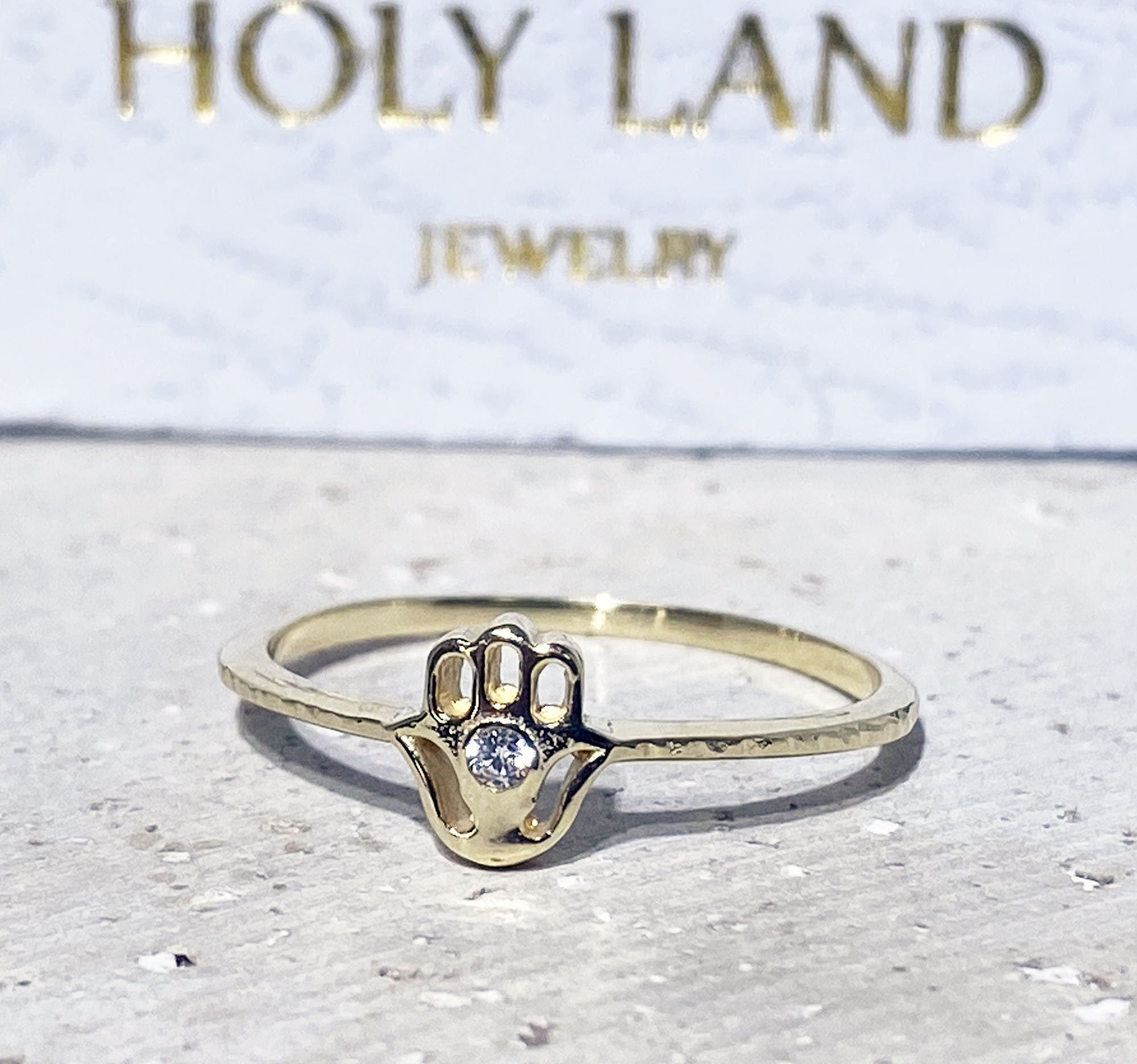 Symbol of Protection: Hamsa Hand Ring - Hand of Fatima Ring - H.L.Jewelry