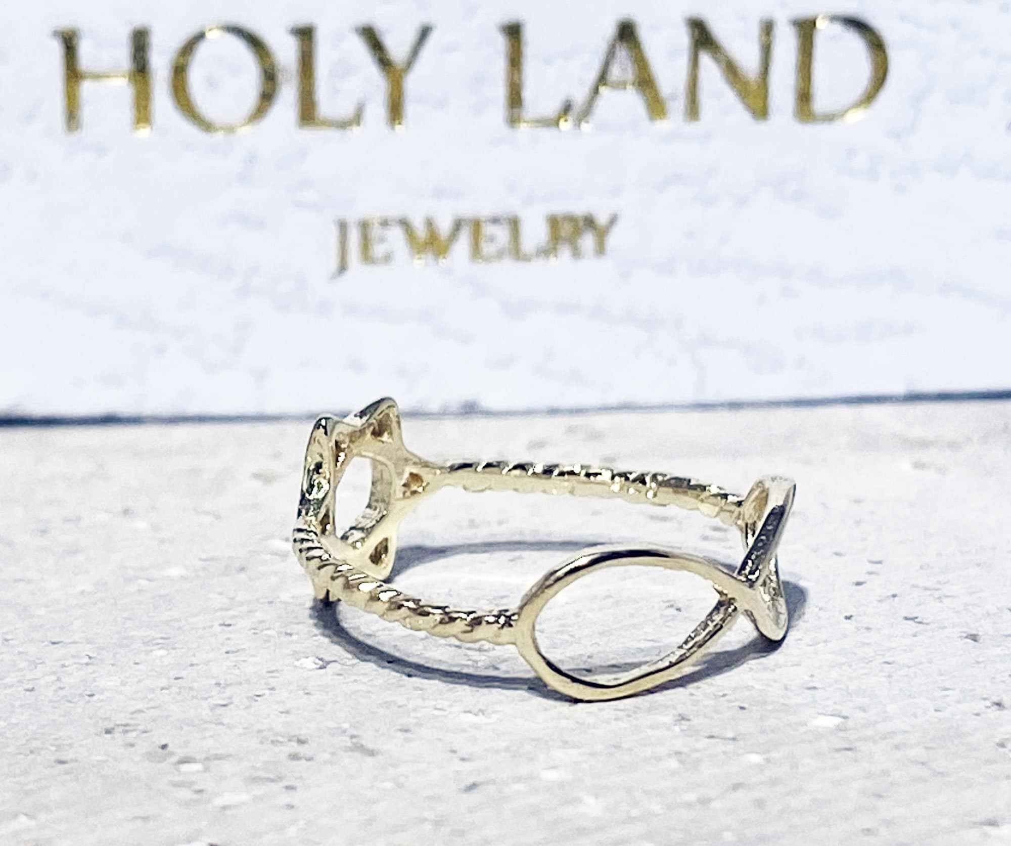 Infinity Ring - Star of David Ring - Simple Delicate Magen David & Infinity Ring - H.L.Jewelry