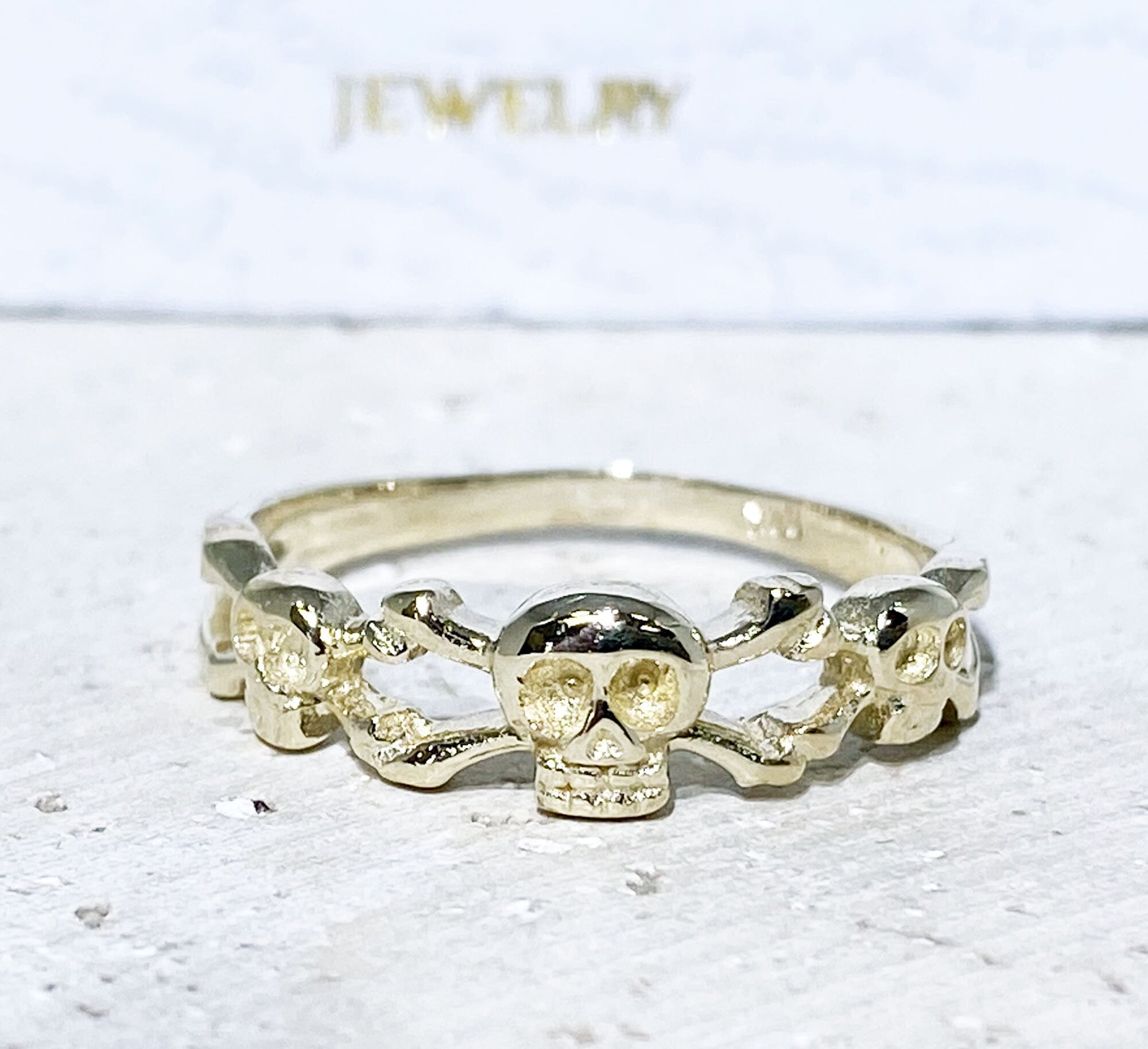 Skull Ring - Promise Ring - Everyday Jewelry - Simple Ring - H.L.Jewelry