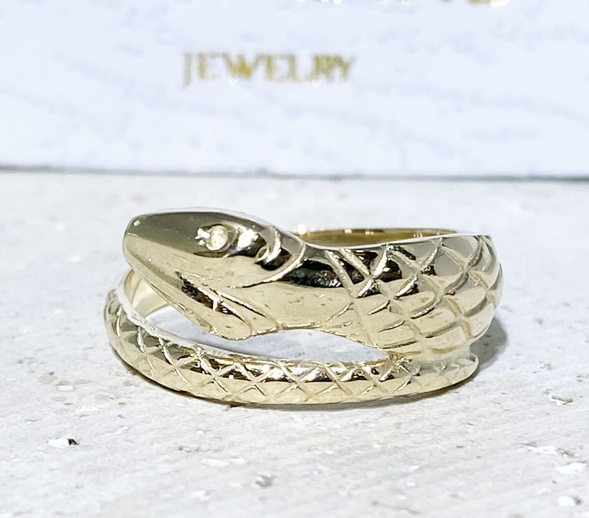 Snake Ring - Animal Jewelry - Serpent Ring - Simple Snake Ring - H.L.Jewelry