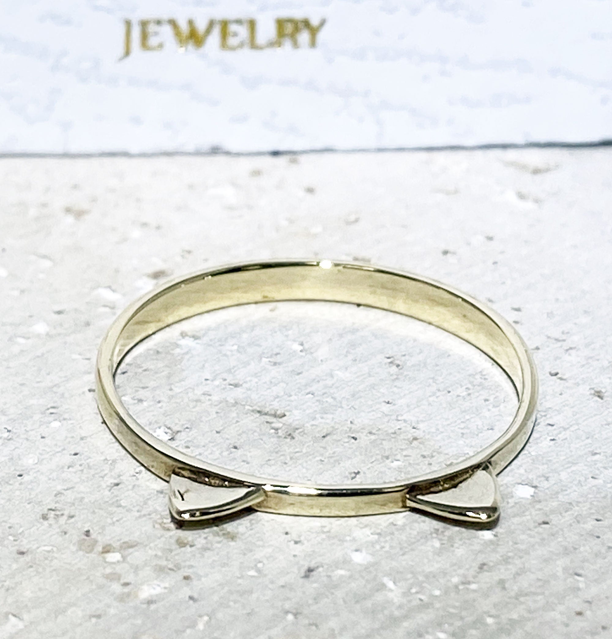 Kitty Ring - Simple Cute Kitty Ears Ring - H.L.Jewelry