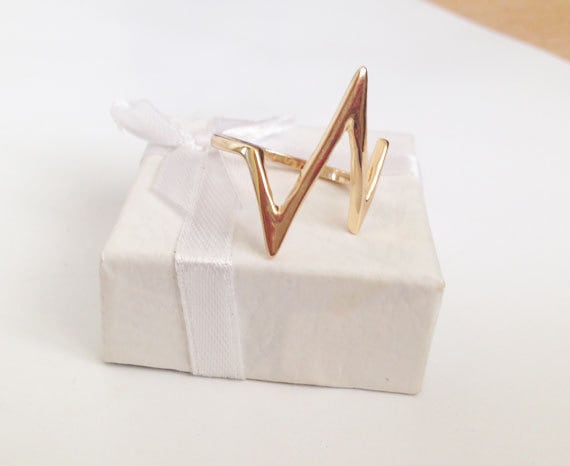 Modern Simplicity: Geometric Lines Simple Ring - H.L.Jewelry