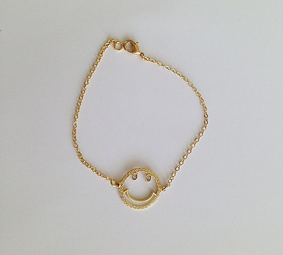 Joyful Radiance: Delicate Chain Simple Smile Bracelet - H.L.Jewelry