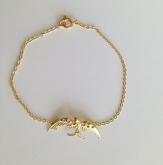 Eagle Bracelet - Bird Bracelet - Delicate Chain Simple Eagle Bracelet - H.L.Jewelry