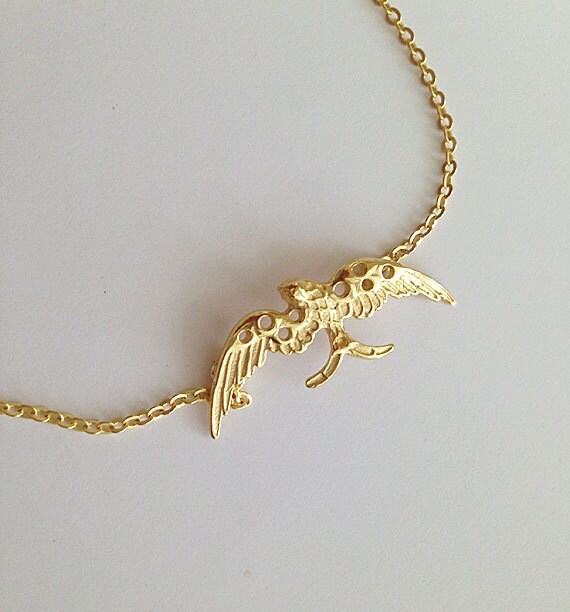 Eagle Bracelet - Bird Bracelet - Delicate Chain Simple Eagle Bracelet - H.L.Jewelry