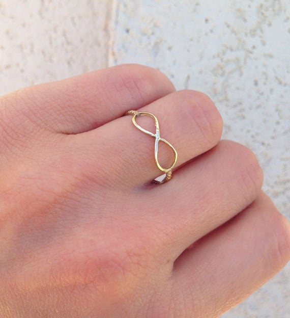 Infinity Ring - Star of David Ring - Simple Delicate Magen David & Infinity Ring - H.L.Jewelry