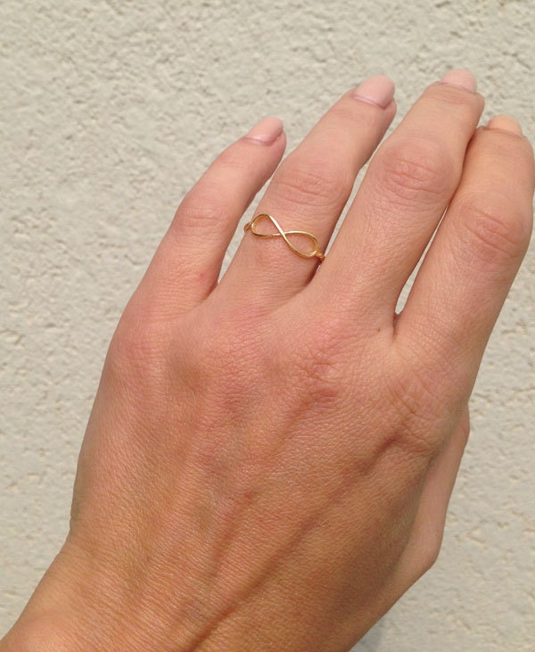 Anchor and Infinity Symbol Simple Delicate Ring - H.L.Jewelry